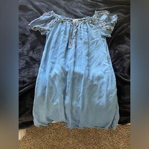 women’s blue dress